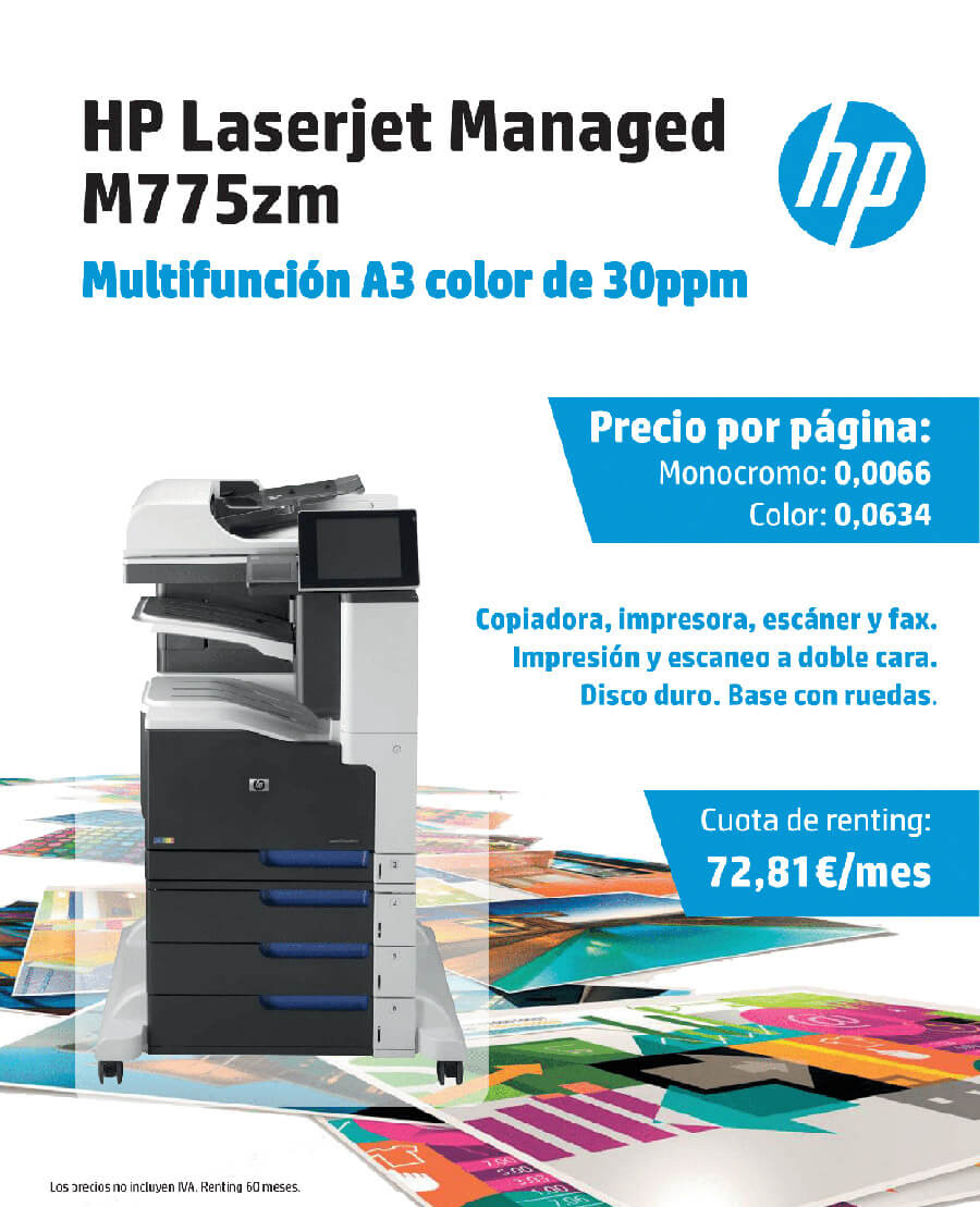 Promoci&oacute;n HP Laserjet Marget M775zm