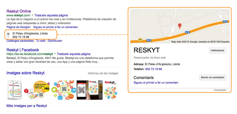 Primers llocs a Google