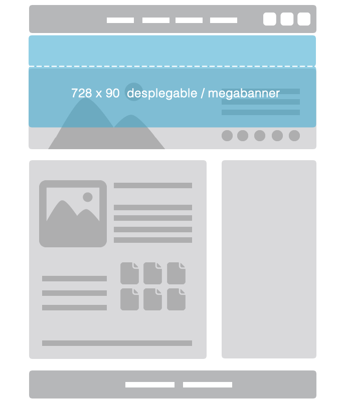 Desplegable megabanner